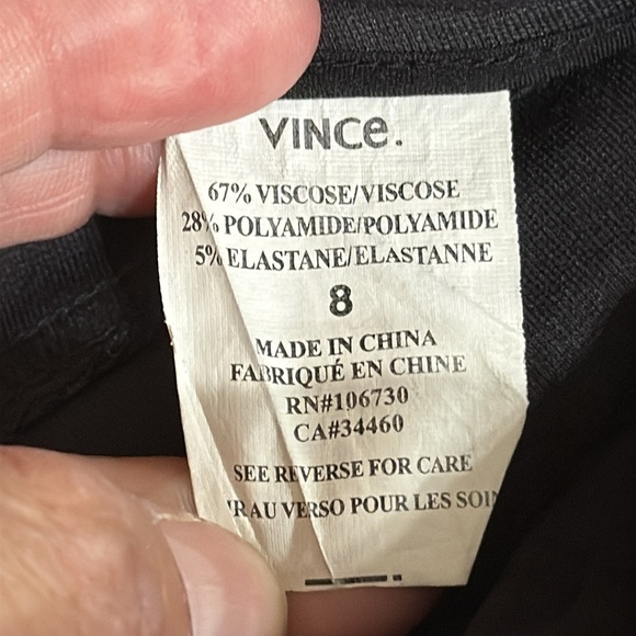 (W1) Vince Women's Black Stretch Skinny Pants, Size 8 - Picture 9 of 13